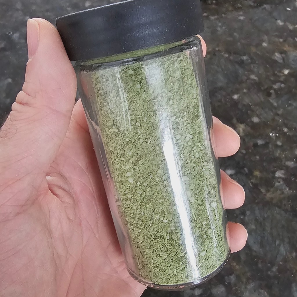 Basil salt in shaker